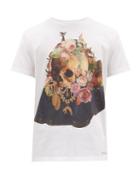 Matchesfashion.com Alexander Mcqueen - Still Life Skull Print Cotton T Shirt - Mens - White Multi