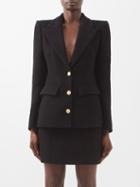 Alessandra Rich - Wool-blend Boucl Suit Jacket - Womens - Black