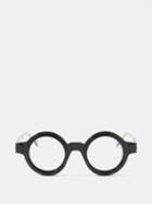 Kuboraum - S2 Round-frame Acetate Glasses - Mens - Black