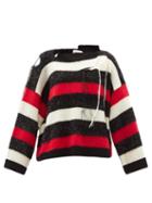 Matchesfashion.com Charles Jeffrey Loverboy - Slashed Striped Sweater - Womens - Red Multi