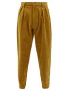 Matchesfashion.com E. Tautz - Chore Cotton Corduroy Tapered Trousers - Mens - Yellow