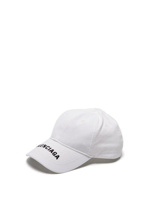 Matchesfashion.com Balenciaga - Logo Embroidered Cotton Cap - Mens - White