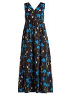 Matchesfashion.com Borgo De Nor - Mila Floral Print Cotton Dress - Womens - Black Print