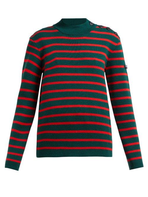 Matchesfashion.com Calvin Klein 205w39nyc - Striped Wool Sweater - Womens - Green Multi