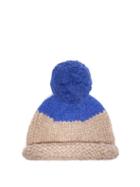 Matchesfashion.com Lola Hats - Snowball Alpaca Blend Beanie Hat - Womens - Blue