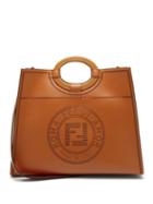 Matchesfashion.com Fendi - Runaway Medium Perforated Logo Leather Tote - Womens - Tan Multi