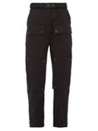 Matchesfashion.com Symonds Pearmain - Patch Pocket Straight Leg Cotton Trousers - Womens - Black
