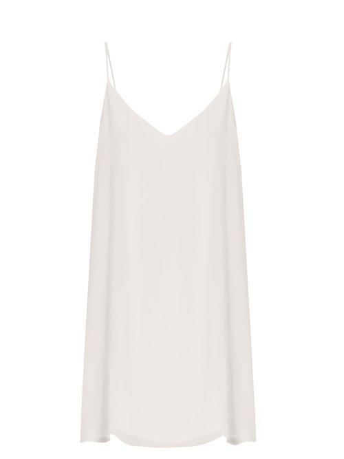 Matchesfashion.com Raey - Deep V Silk Slip Dress - Womens - Ivory