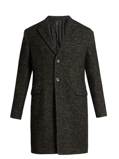 Helbers Single-breasted Boucl Overcoat