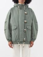 Isabel Marant Toile - Daisy Short Canvas Hooded Jacket - Womens - Green Grey