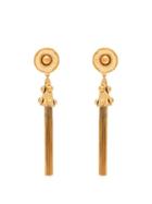 Matchesfashion.com Sylvia Toledano - Pompom Tassel Drop Clip On Earrings - Womens - Gold