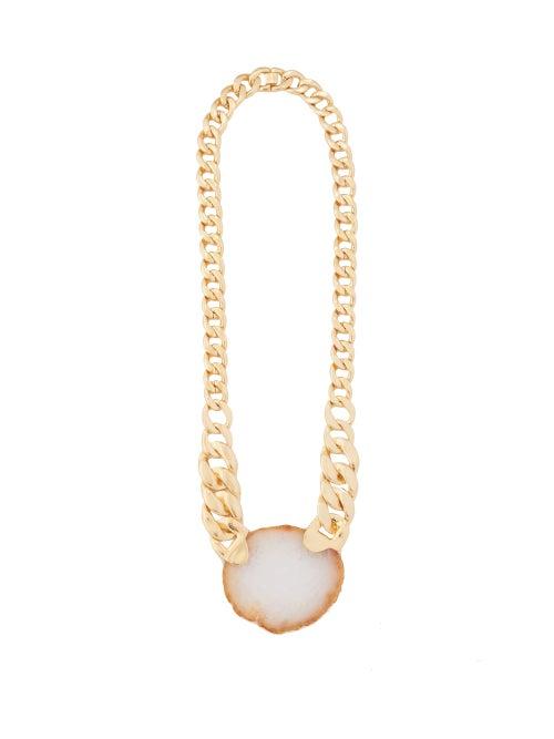 Matchesfashion.com Zimmermann - Long Agate & Gold-plated Chain Necklace - Womens - Gold