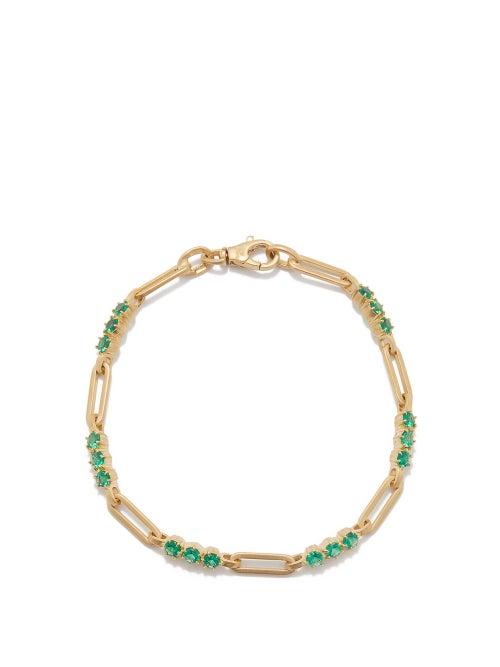 Jade Trau - Pia Emerald & 18kt Gold Bracelet - Womens - Yellow Gold