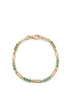 Jade Trau - Pia Emerald & 18kt Gold Bracelet - Womens - Yellow Gold