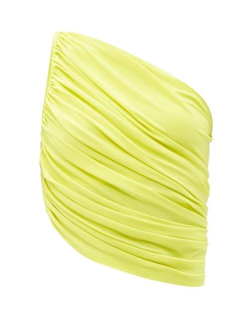 Norma Kamali - Diana One-shoulder Jersey Top - Womens - Lime Green