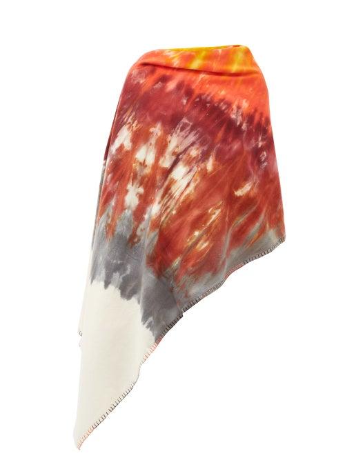 Matchesfashion.com Gabriela Hearst - Artax Tie-dye Cashmere Scarf - Womens - Orange Multi