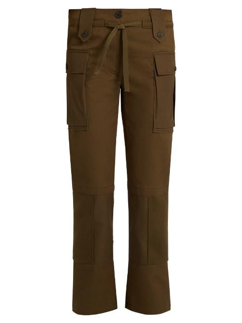 Alexander Mcqueen Patch-pocket Straight-leg Cotton-twill Trousers