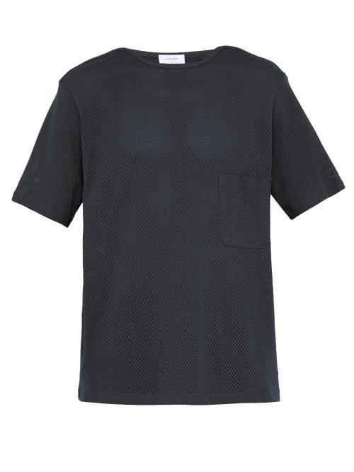 Matchesfashion.com Sunspel X Lemaire - Oversized Perforated Cotton T Shirt - Mens - Navy