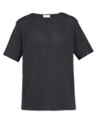 Matchesfashion.com Sunspel X Lemaire - Oversized Perforated Cotton T Shirt - Mens - Navy