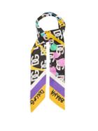 Dolce & Gabbana - Paint-splatter And Logo-print Silk-twill Scarf - Womens - Multi