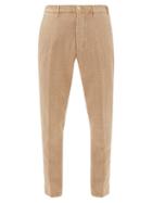 Matchesfashion.com Altea - Slim-leg Cotton-blend Hopsack Chino Trousers - Mens - Brown