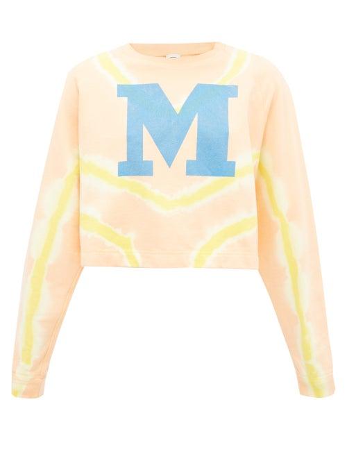Matchesfashion.com M Missoni - M-logo Tie-dyed Cotton Sweater - Womens - Orange Multi