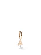 Persee - Alphabet Diamond & 18kt Gold A-m Single Earring - Womens - Yellow Gold