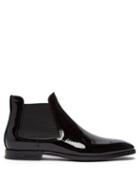 Matchesfashion.com Burberry - Patent Leather Chelsea Boots - Mens - Black