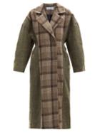 Matchesfashion.com Rave Review - Double-breasted Checked Deadstock-wool Coat - Womens - Khaki Multi