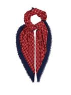 Matchesfashion.com Gucci - Gg Star & Heart-print Scarf - Womens - Red Multi