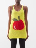 Jw Anderson - Apple-intarsia Cotton-blend Tank Top - Womens - Yellow Red