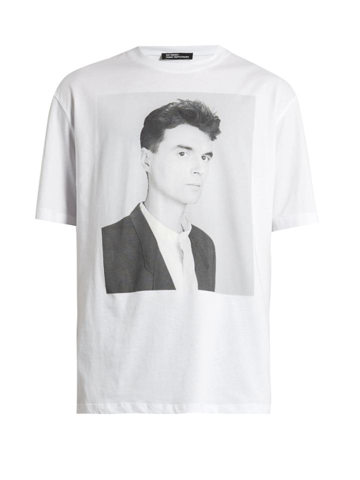 Raf Simons American-fit David Byrne-print Cotton T-shirt