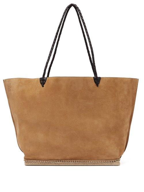 Matchesfashion.com Altuzarra - Espadrille Base Suede Tote - Womens - Tan