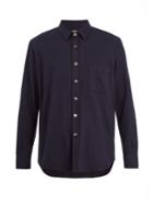 De Bonne Facture Striped Cotton And Wool-blend Shirt