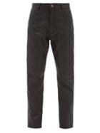 Raey - High-rise Leather Jeans - Womens - Black
