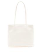 The Row - Zip-top Medium Grained-leather Tote Bag - Womens - White
