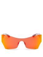 Matchesfashion.com Balenciaga - Logo Engraved Square Acetate Sunglasses - Mens - Orange