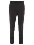 Matchesfashion.com Valentino - Side-striped Wool-blend Slim-leg Trousers - Mens - Black White