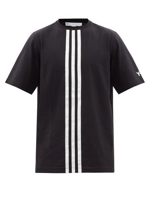 Y-3 - Three-stripe Cotton-jersey T-shirt - Mens - Black