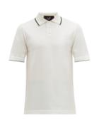 Matchesfashion.com Dunhill - Mulberry Silk Trimmed Cotton Polo Shirt - Mens - White