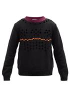 Matchesfashion.com Namacheko - Krokus Intarsia-knitted Cotton Sweater - Mens - Black