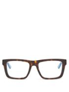Matchesfashion.com Saint Laurent - Rectangle Frame Acetate Glasses - Mens - Tortoiseshell