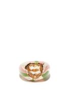 Alison Lou - Trippiest Citrine, Enamel & 14kt Gold Ring - Womens - Gold Multi