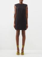 Pucci - Iride-print Ribbon Crepe Mini Dress - Womens - Black