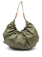 Matchesfashion.com Ganni - Gathered Recycled-fibre Shell Shoulder Bag - Womens - Khaki
