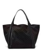Matchesfashion.com Stella Mccartney - Falabella Rainbow Logo Print Nylon Tote - Womens - Black Multi
