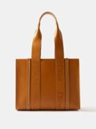 Chlo - Woody Medium Leather Tote Bag - Womens - Tan