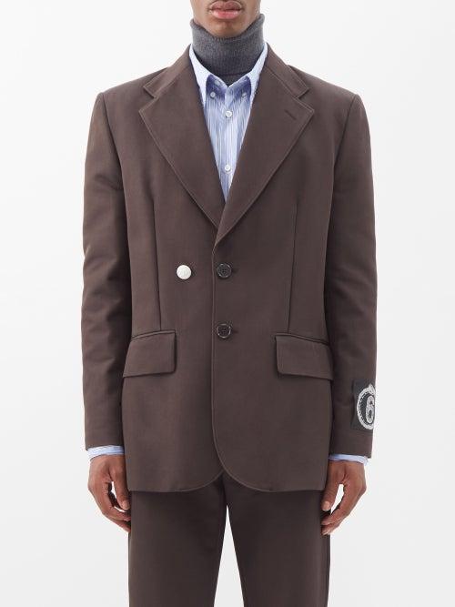 Mm6 Maison Margiela - Cotton-blend Twill Blazer - Mens - Brown