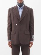 Mm6 Maison Margiela - Cotton-blend Twill Blazer - Mens - Brown