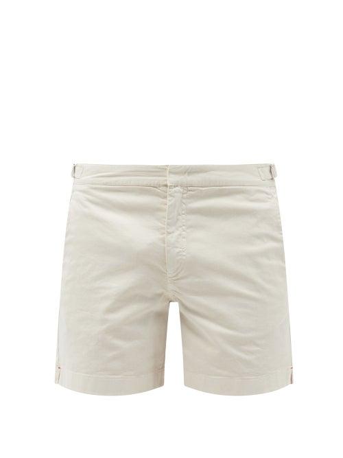 Mens Rtw Orlebar Brown - Bulldog Cotton-blend Twill Shorts - Mens - Cream